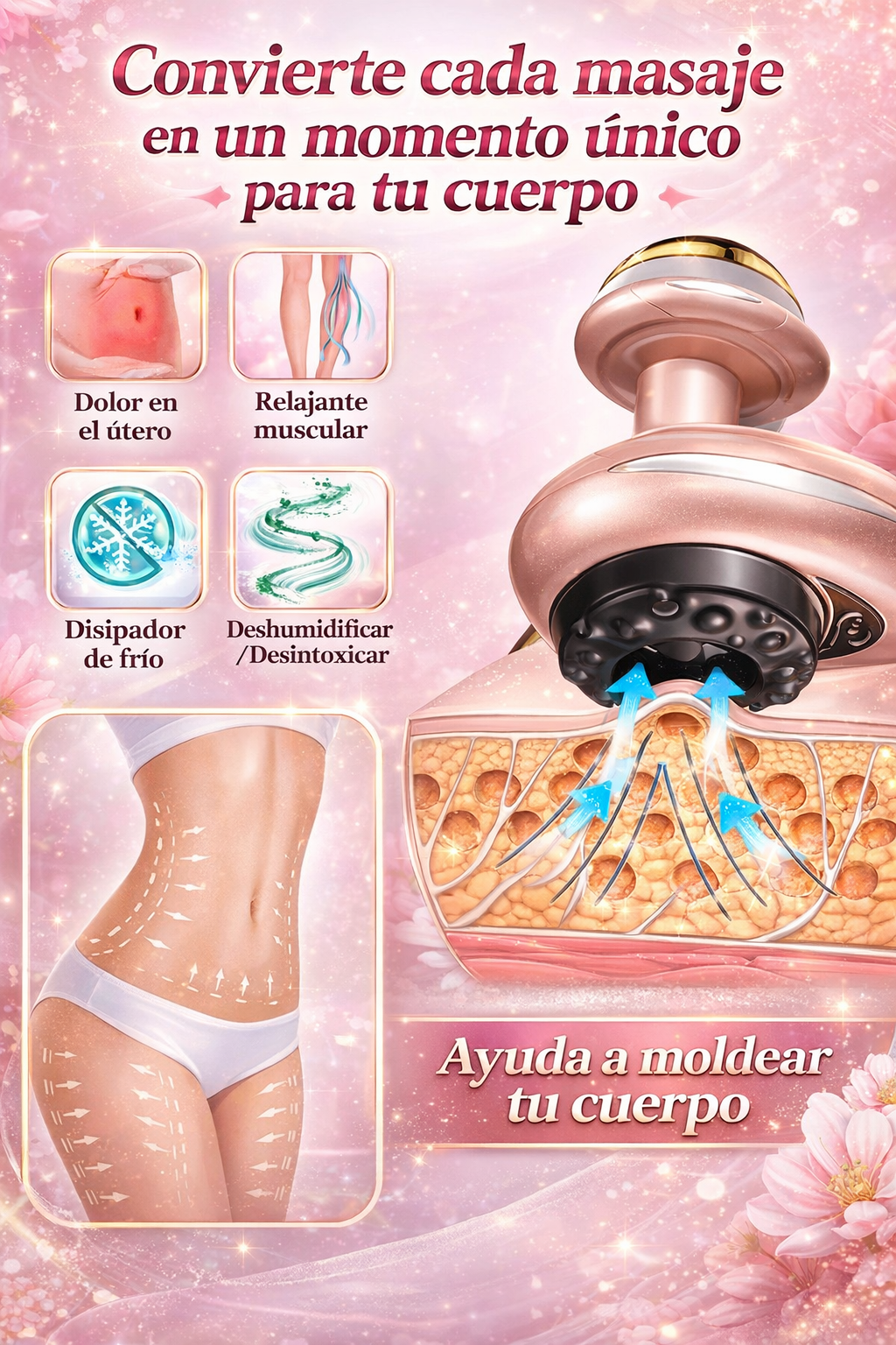 MASAJEADOR ELÉCTRICO DE SUCCIÓN Y CALOR