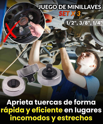 (SET X 3) JUEGO DE MINILLAVES DE PALMA